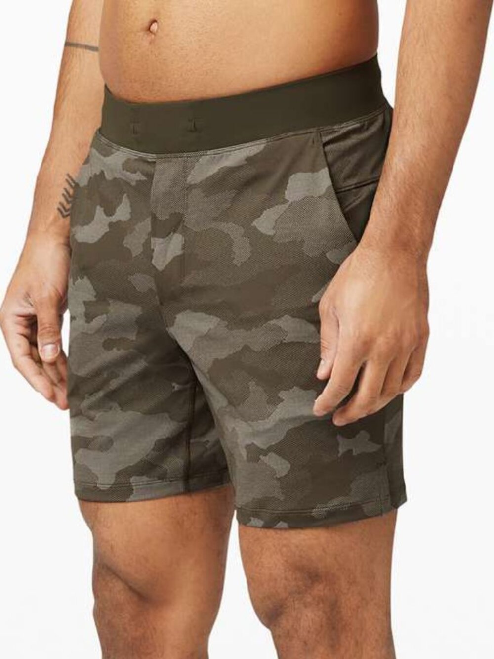 *NWT Lululemon Men's T.H.E. Short 7" Mesh *Linerless - Camo